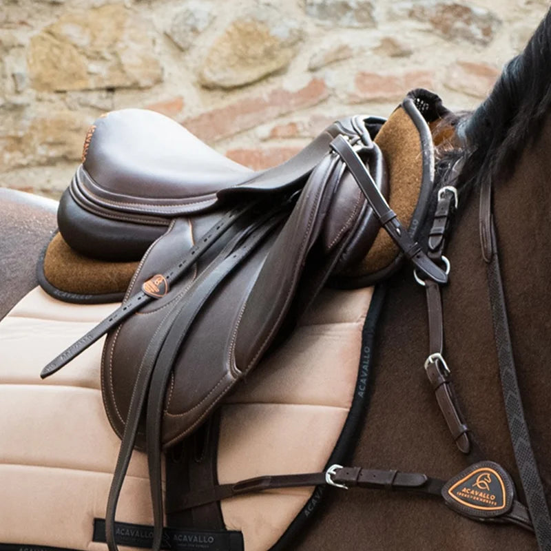 Botticelli English obstacle saddle Cowhide saddle Comfortable, safe and adjustable horse riding saddle Equestrian equipment