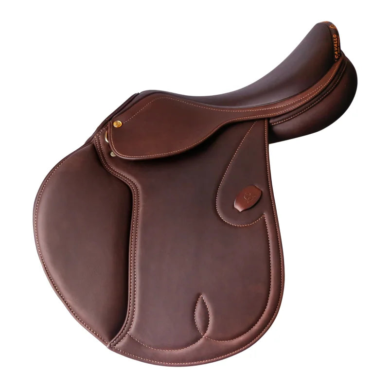 Botticelli English obstacle saddle Cowhide saddle Comfortable, safe and adjustable horse riding saddle Equestrian equipment