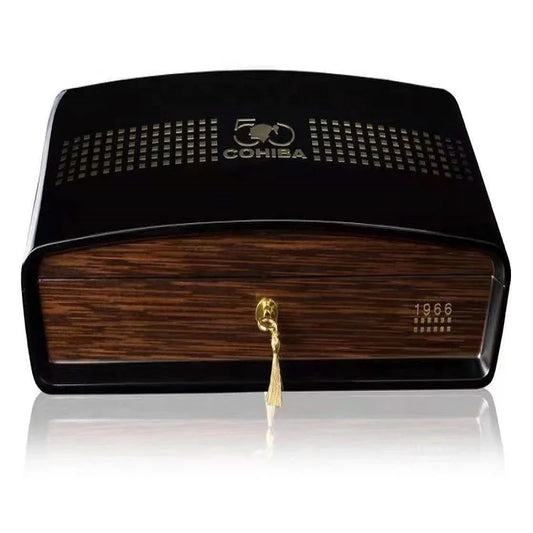 COHIBA Cedar Wooden Cigar Humidor Case Box, Container 50  Anniversary Cigarette, Tobacco Tool Accessories,  Havana Cigars, 1966