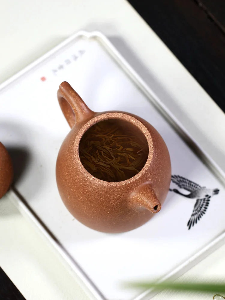 Caghu Tiaxia Yixig Zisha Pot Pure Hadmade High Grade Tea Set Origial Mie, Jiacag Laodua Mud Soaked Qi