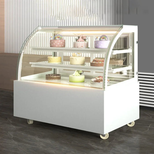 Cake display cabinet, commercial mousse dessert cabinet, western pastry bread cabinet, refrigerated right angle cooked fruits, a