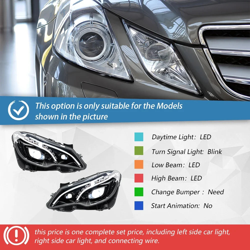 Car Front Lamps for Benz E-Class W207 2010-2017 LED Auto Headlights Assembly Upgrade High Configure Projector Lens Accessories