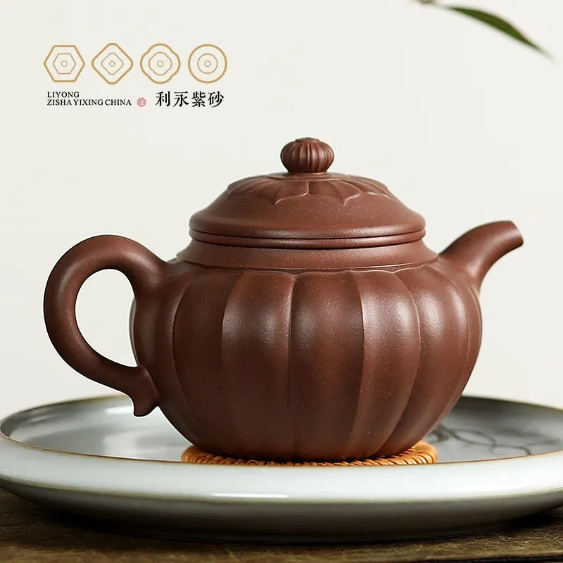Centennial Liyong Purple Clay Pot Yixing Pure Handmade Famous Teapot Household Kung Fu Tea Set Raw Ore Purple Clay Dalin Flower
