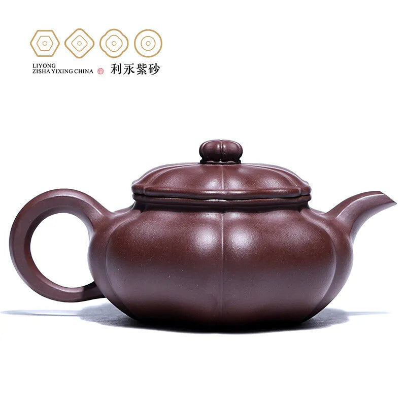 Centennial Liyong Purple Clay Pot Yixing Pure Handmade Famous Teapot Household Kung Fu Tea Set Raw Ore Purple Clay Sunflower Ant