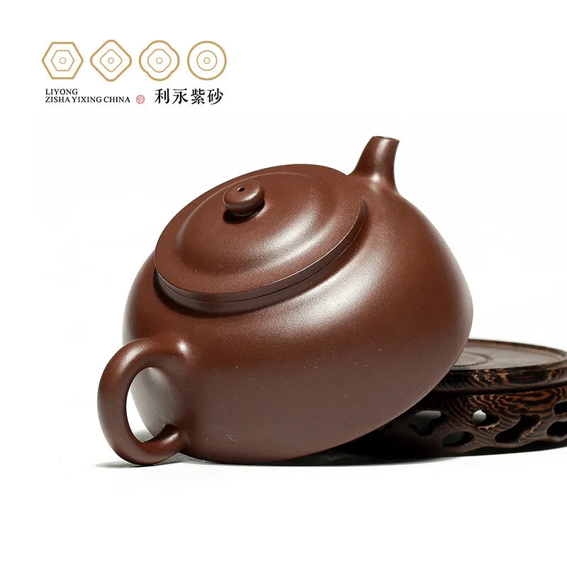 Centennial Liyong Purple Clay Pot Yixing Purple Clay Famous Handmade Gift Teapot Kung Fu Tea Set Raw Ore Purple Clay Tianqi 280c