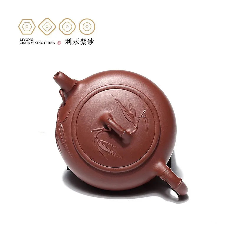Centennial Liyong Purple Clay Pot Yixing Purple Sand Famous Pure Handmade Gift Teapot Tea Set Raw Ore High Quality Plain Cement