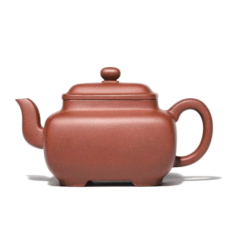 Centennial Liyong Purple Clay Teapot Handmade Famous Teapot Yixing Zisha Kung Fu Tea Set Gift Square Pot Cornerstone 340cc