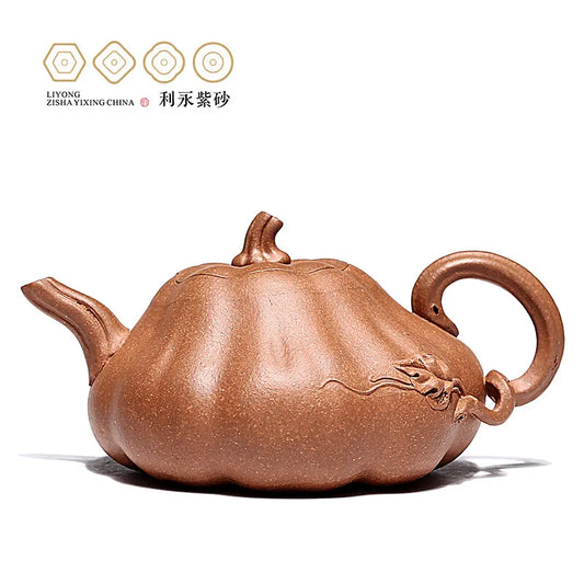 Centennial Liyong Teapot Purple Clay Pot Yixing Pure Handmade Famous Teapot Household Kung Fu Tea Set Raw Ore Beige Clay Melon M
