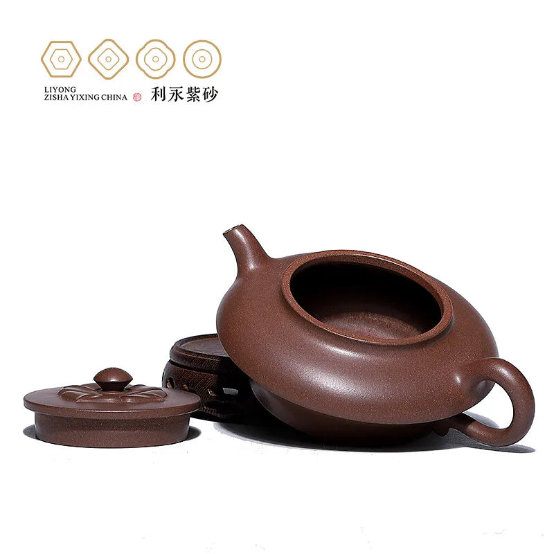 Centennial Liyong Yixing Famous Fan Caiqin Pure Handmade Purple Clay Pot Raw Ore Old Segment Mud Heling Pot Kung Fu Tea Set Teap