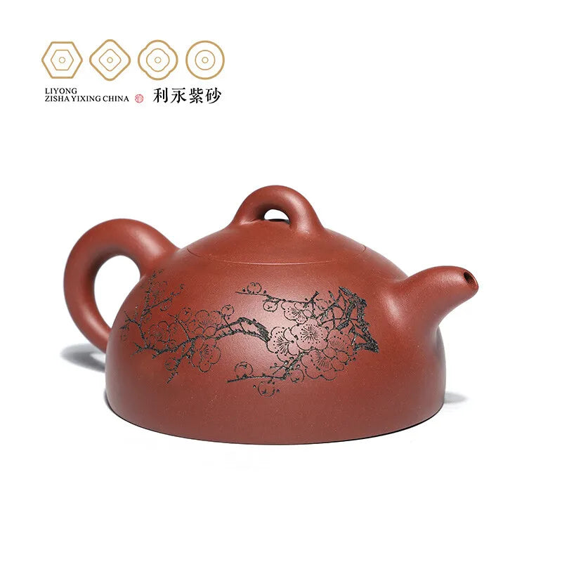 Centennial Liyong Yixing Famous Master Tan Hai Quan Carved Tan Xiaoyan Pure Handmade Purple Clay Pot Raw Ore Kung Fu Tea Set Tea