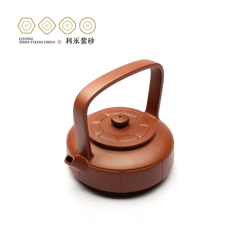 Centennial Liyong Yixing Famous Master Zhou Yuanchun Handmade Purple Clay Pot Raw Ore Kung Fu Tea Set Teapot Jade Belt Lifting H