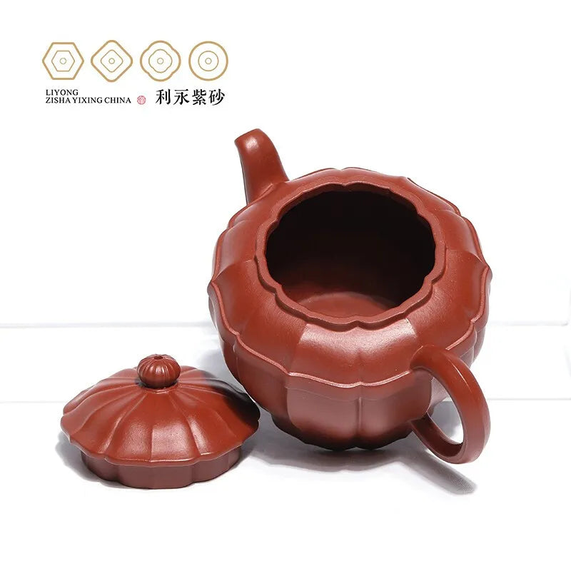 Centennial Liyong Yixing Famous Pure Handmade Purple Clay Pot Original Yixing Clay Jade Belt Diamond Flower Pot Kung Fu Tea Set