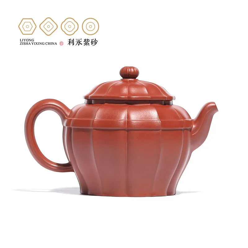 Centennial Liyong Yixing Famous Pure Handmade Purple Clay Pot Original Yixing Clay Jade Belt Diamond Flower Pot Kung Fu Tea Set