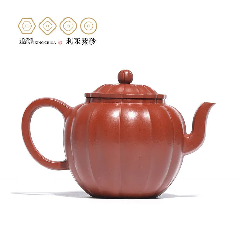 Centennial Liyong Yixing Famous Pure Handmade Purple Clay Pot Original Yixing Clay Ming-Style Rhombus Pot Kung Fu Tea Set Tendon