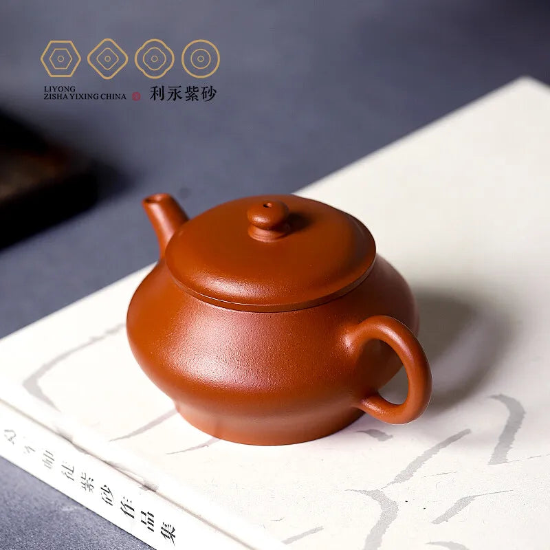 Centennial Liyong Yixing Famous Pure Handmade Purple Clay Pot Original Yixing Clay Xqiao Pot Kung Fu Tea Set Teapot 120cc Cinnab