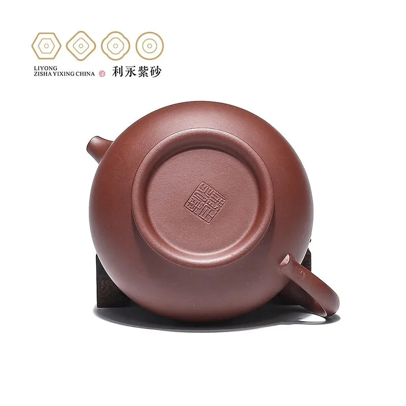 Centennial Liyong Yixing Famous Pure Handmade Purple Clay Pot Raw Ore Bottom Trough Clear Bowl Peach Pot Kung Fu Tea Set Teapot