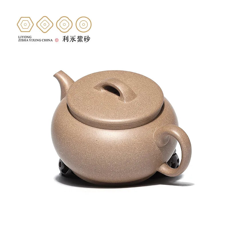 Centennial Liyong Yixing Famous Pure Handmade Purple Clay Pot Raw Ore Green Segment Mud Plain Han WA Pot Kung Fu Tea Set Teapot