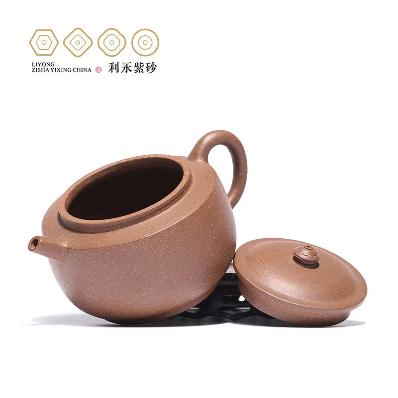 Centennial Liyong Yixing Famous Pure Handmade Purple Clay Pot Raw Ore Old Segment Mud Mantang Business Pot Kung Fu Tea Set Teapo