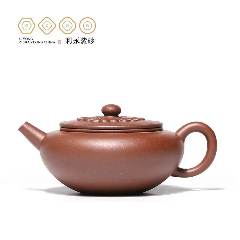 Centennial Liyong Yixing Famous Pure Handmade Purple Clay Pot Raw Ore Plain Cement Xiangyun Pot Kung Fu Tea Set Teapot 385cc