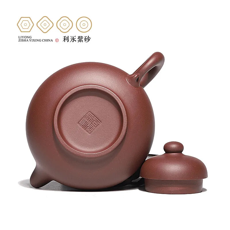 Centennial Liyong Yixing Famous Pure Handmade Purple Clay Pot Raw Ore Purple Clay Big Yun Pot Kung Fu Tea Set Teapot 475cc