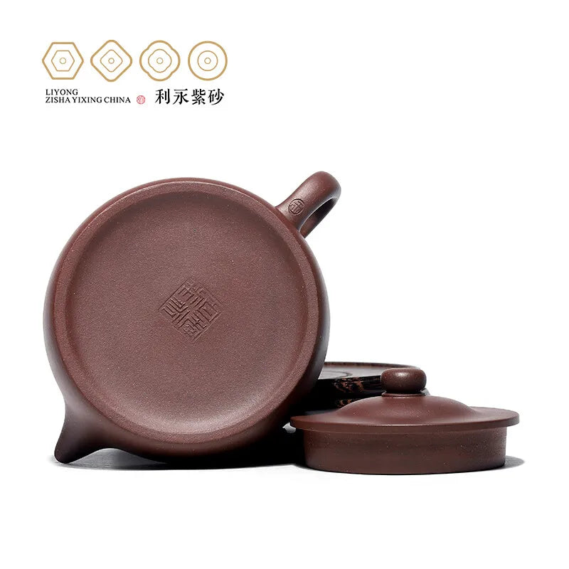 Centennial Liyong Yixing Famous Pure Handmade Purple Clay Pot Raw Ore Purple Clay Hermit Pot Kung Fu Tea Set Teapot 200cc