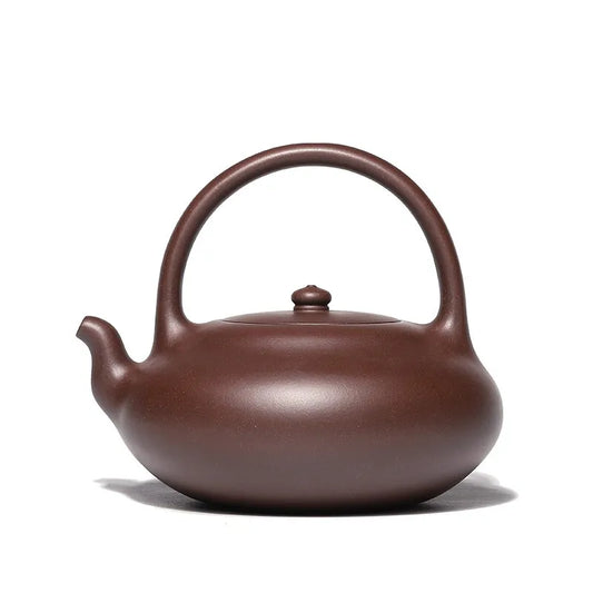 Centennial Liyong Yixing Famous Pure Handmade Purple Clay Pot Raw Ore Purple Clay Long Loop-Handled Teapot Kung Fu Tea Set Teapo