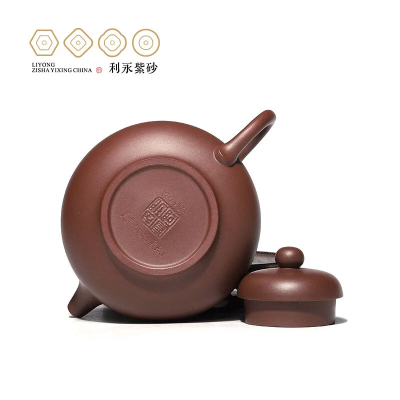 Centennial Liyong Yixing Famous Pure Handmade Purple Clay Pot Raw Ore Purple Clay Milk Pot Kung Fu Tea Set Teapot 325cc Purple C