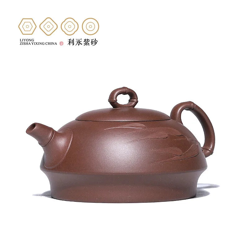 Centennial Liyong Yixing Famous Pure Handmade Purple Clay Pot Raw Ore Purple Clay Qingyi Pot Kung Fu Tea Set Teapot 310cc Purple