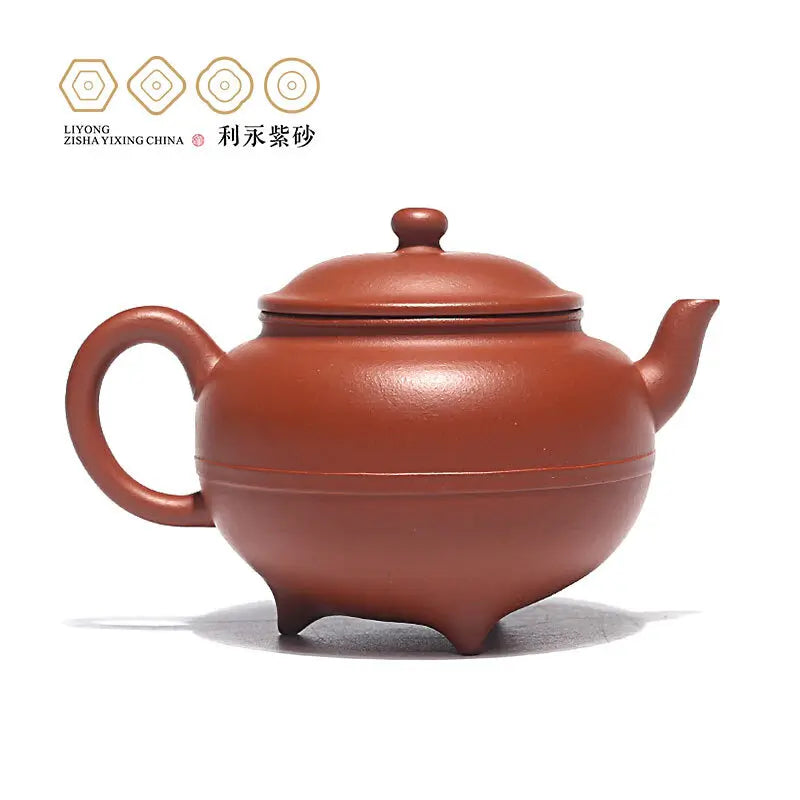 Centennial Liyong Yixing Famous Pure Handmade Purple Clay Pot Raw Ore Small Red Mud Kuding Pot Kung Fu Tea Set Teapot 215cc