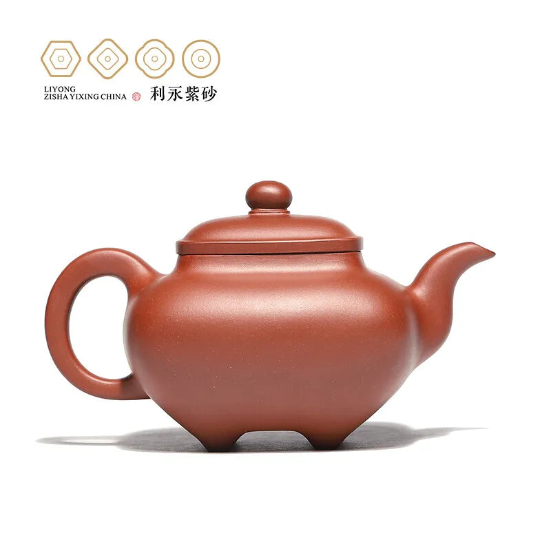 Centennial Liyong Yixing Famous Pure Handmade Purple Clay Pot Raw Ore Square Stove Pot Kung Fu Tea Set Teapot