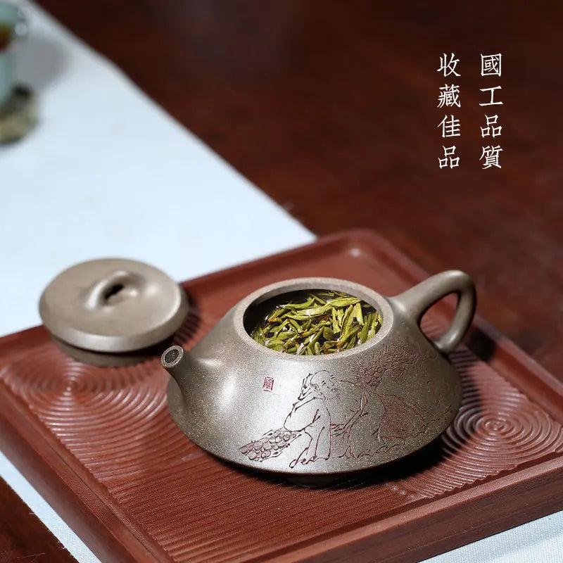 【 Changtao 】 Yixing Purple Sand Pot, National Craft Ceramic Construction, Handmade Tianqing Mud, Red Skin, Longdongpo Stone