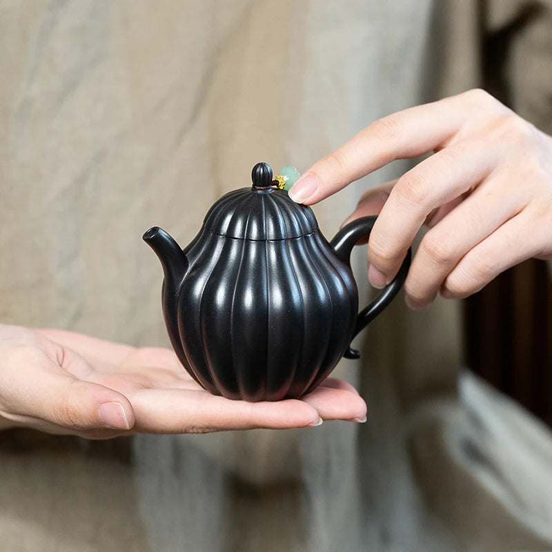 【 Changtao 】 Yixing Purple Sand Pot Tea Fully Handmade Wang Tao Restores Braised Tendon Bag Chrysanthemum Bud 160cc