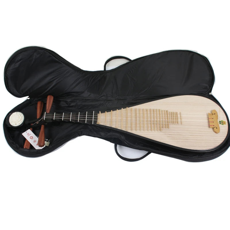 MMOOKA Chinese Lute Pipa Dunhuang Brand 572 National String Instrument, Pi PA Adult Playing, 102cm Pipa Platane Wood with Pipa Bag