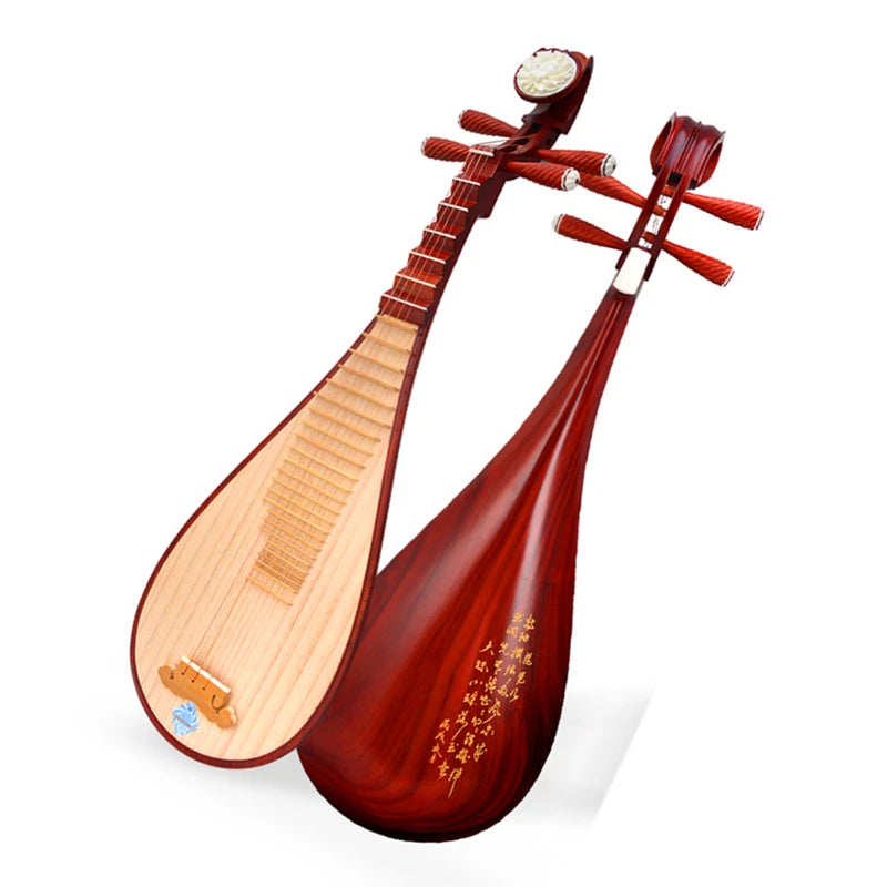 MMOOKA Chinese Lute Pipa Xinghai 8912-2 Professional Rosewood Pi PA National Music String Instrument, Pipa with Full Pipa Accessories