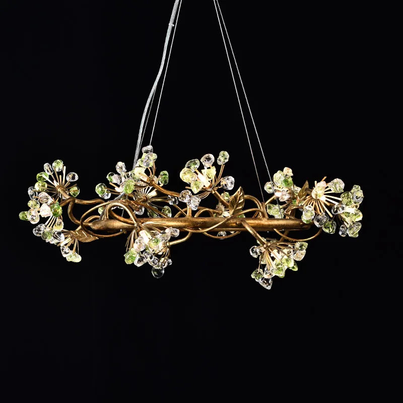 Chinese Sunflower Ceiling Lamp Chandelier for bedroom Villa Haning Light Indoor Living Room Handmade Glass Creative Vintage