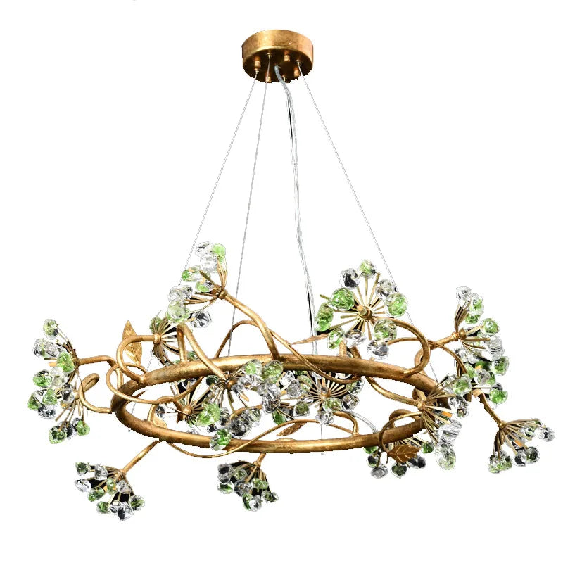 Chinese Sunflower Ceiling Lamp Chandelier for bedroom Villa Haning Light Indoor Living Room Handmade Glass Creative Vintage