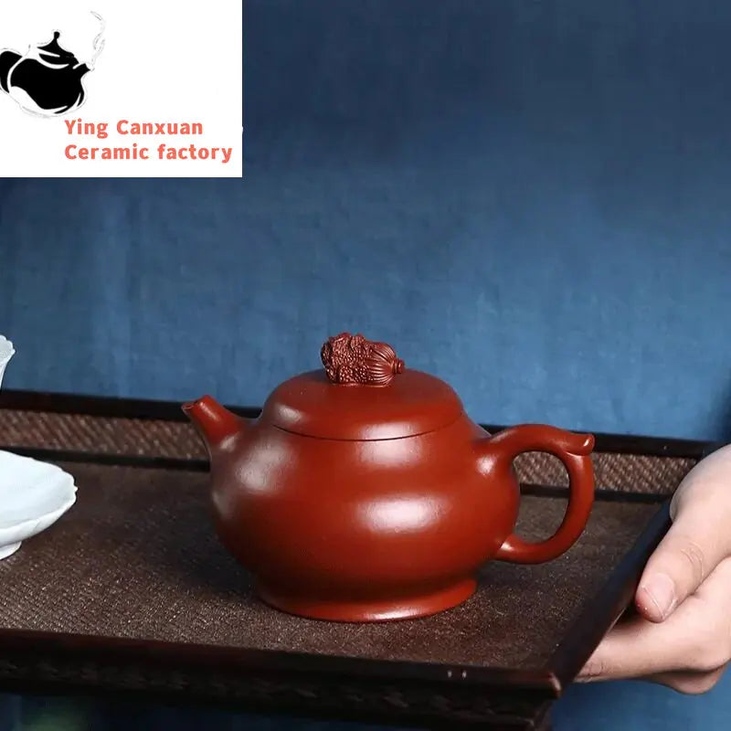 Chinese teapot Yixing Purple Clay Teapot Handmade Raw Ore Dahongpao Multi-cai Pot Kung Fu Tea Set Yixing teapot 240ml