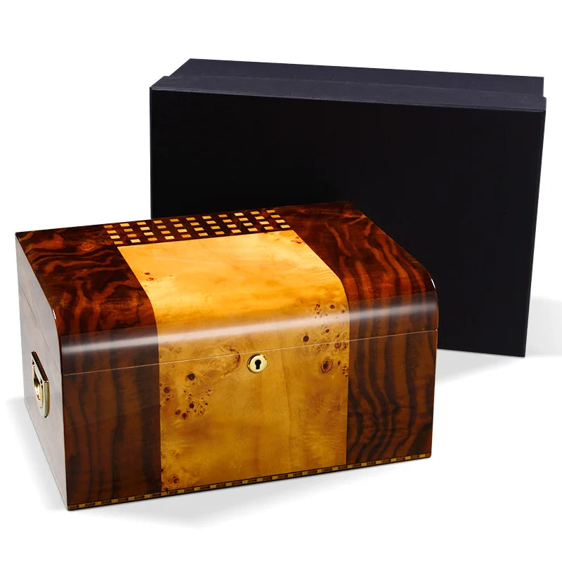 Cigar Box Humidors Cedar Wood Piano Big Capacity Multilayer Moisturizing Box Moisturizing Cigar Case
