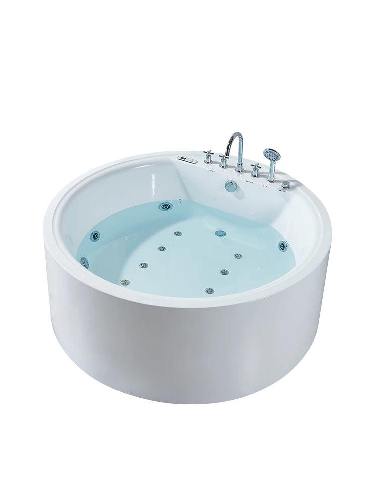 Circular integrated seamless massage bathtub, two person independent internet celebrity homestay bathtub