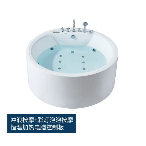 Circular integrated seamless massage bathtub, two person independent internet celebrity homestay bathtub