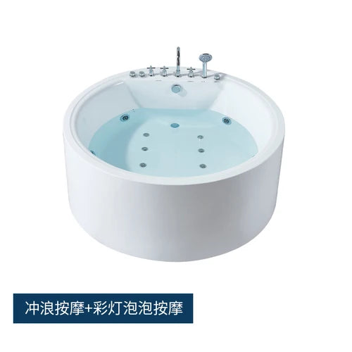 Circular integrated seamless massage bathtub, two person independent internet celebrity homestay bathtub