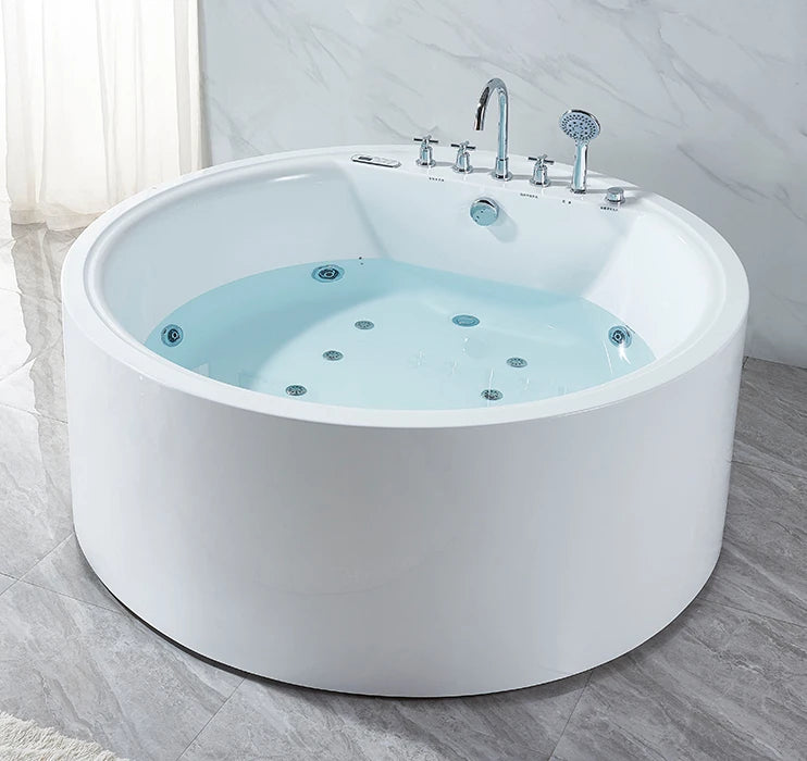 Circular integrated seamless massage bathtub, two person independent internet celebrity homestay bathtub