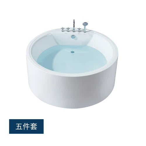 Circular integrated seamless massage bathtub, two person independent internet celebrity homestay bathtub