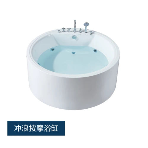 Circular integrated seamless massage bathtub, two person independent internet celebrity homestay bathtub