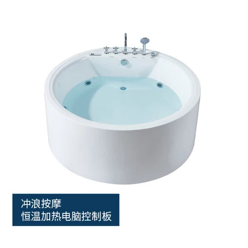 Circular integrated seamless massage bathtub, two person independent internet celebrity homestay bathtub