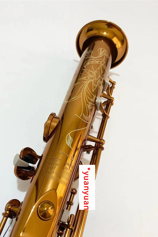 Classic coffee gold Mark VI model B-flat soprano saxophone nostalgic style professional-grade sound sax soprano jazz instrument