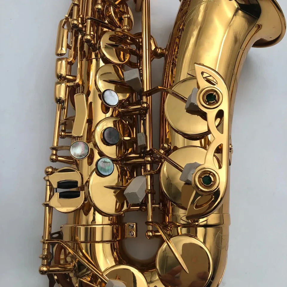 Classic original type 54 E-flat professional alto saxophone brass gold-plated upgrade color abalone button Alto sax instrument