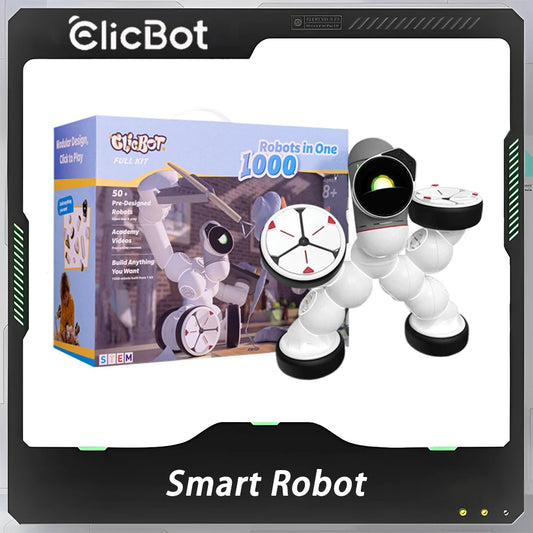 ClicBot Smart Robot Creative Splicing Emotional Interaction Graphical Programming Intelligent Electronic Pet Children Toy Gifts