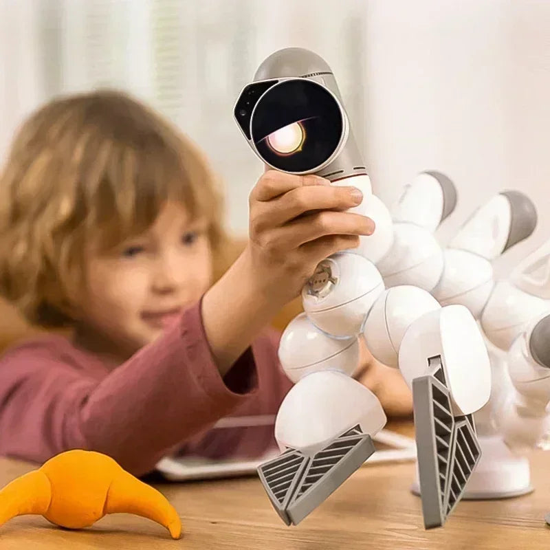 Clicbot AI Robot Advanced Suit Intelligent Accompany Kids Program Modular Splicing Electronic Robot Desktop Pet Puzzle Toys Gift