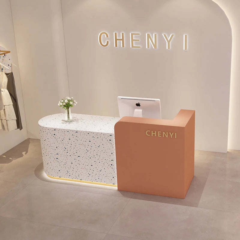 Clothing store cashier counter women's clothing children's clothing bar simple modern hair salon beauty salon small shop front c